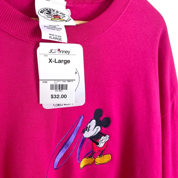 Vintage Embroidered Pink Mickey Crewneck Sweater - Picture 2 of 4